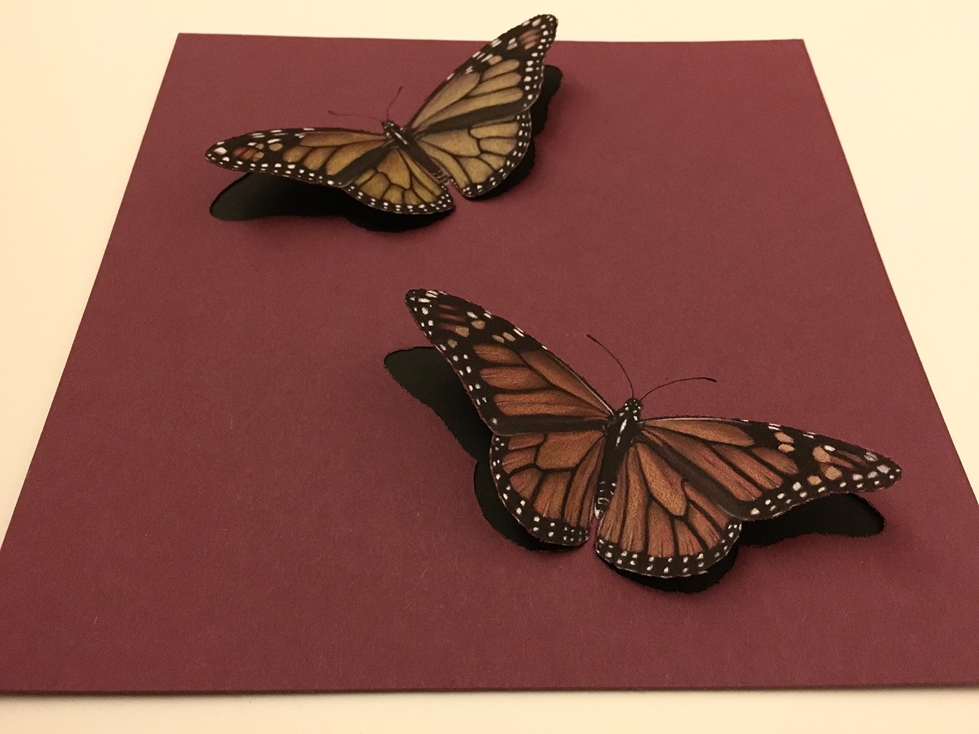 Realistic 3D Monarch Butterfly Drawing Cut Out :: Behance