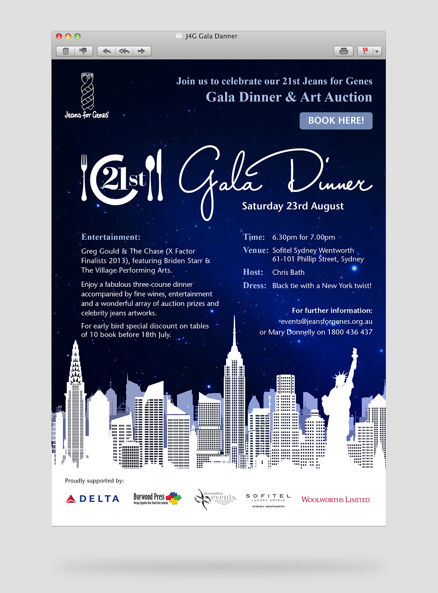 #C21st Gala Dinner Online Invitation