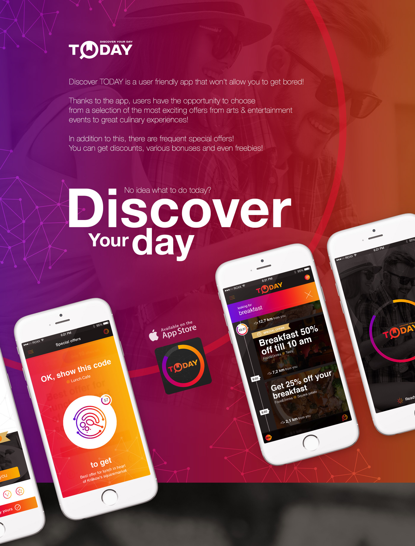 today mobile app discover user experience Special offers ios Logotype sticker motion Icon Responsive