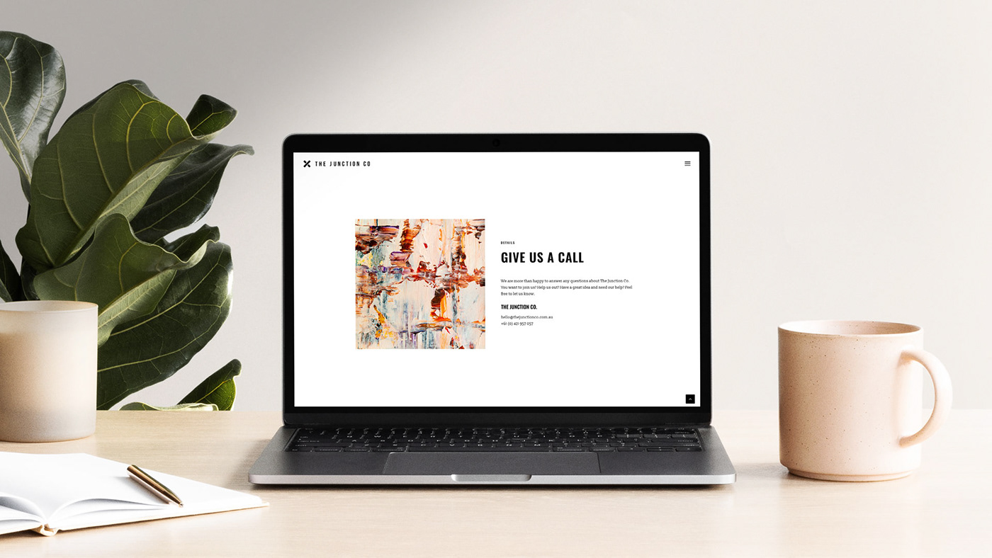 Laptop showing Modern Web Design and Responsive Website by BRANDY & COCO