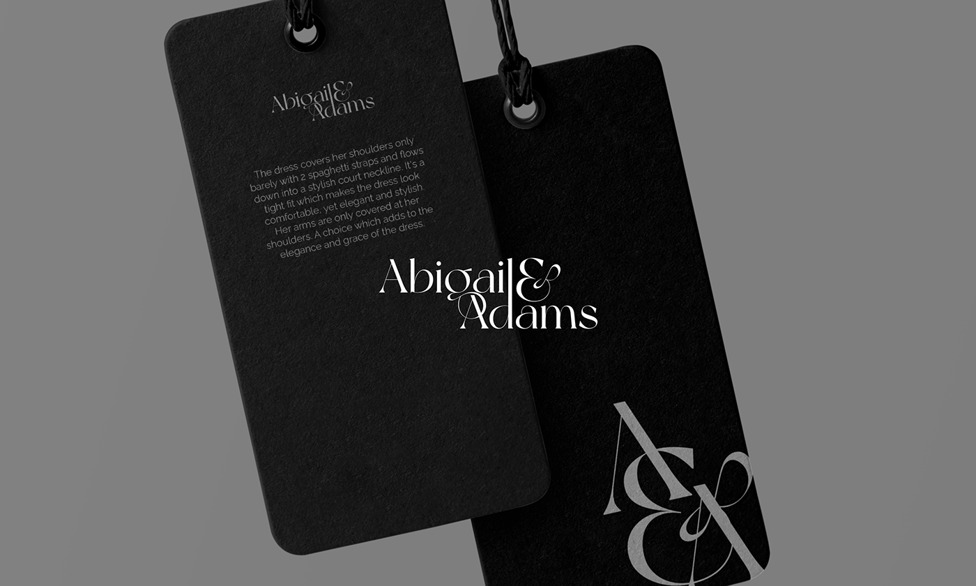 Fashion brand wordmark logo for Daily Logo Challenge for a company called "Abigail & Adams". 