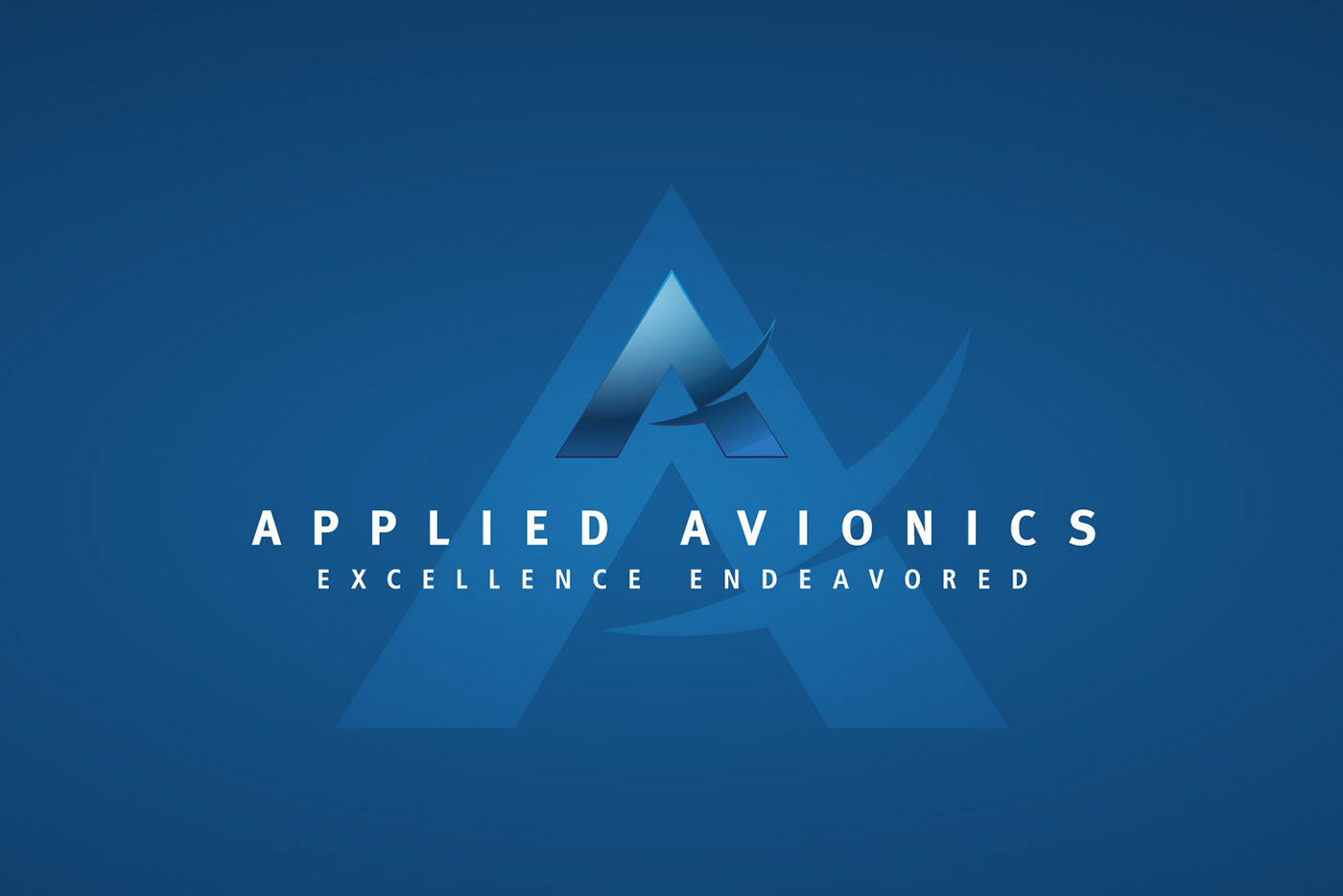 Applied Avionics, visual identity, logo, business card, brochure, flyer for an aviation company.