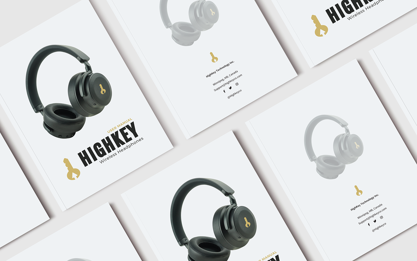 headphone user manual HighKey Technology Inc. user friendly clean minimalistic