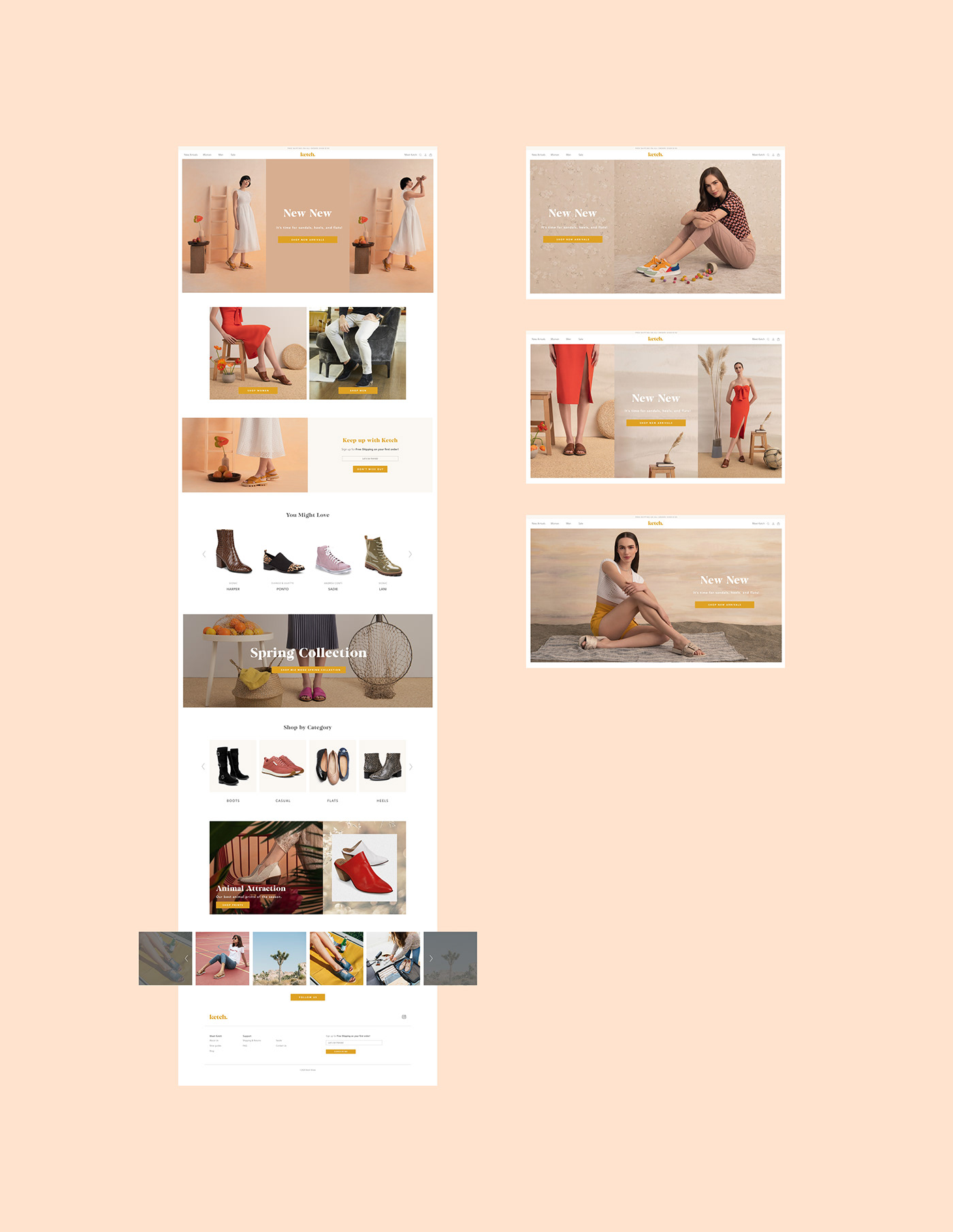 Ecommerce ecommerce website Fashion  moda shoes UxUIdesign xD