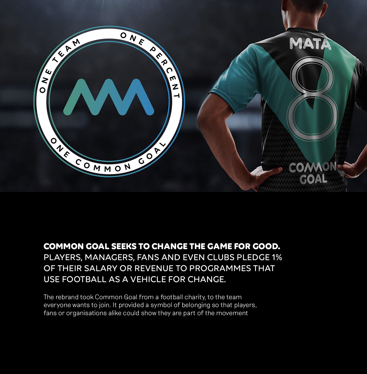 charity common goal design football logo Rebrand soccer sport