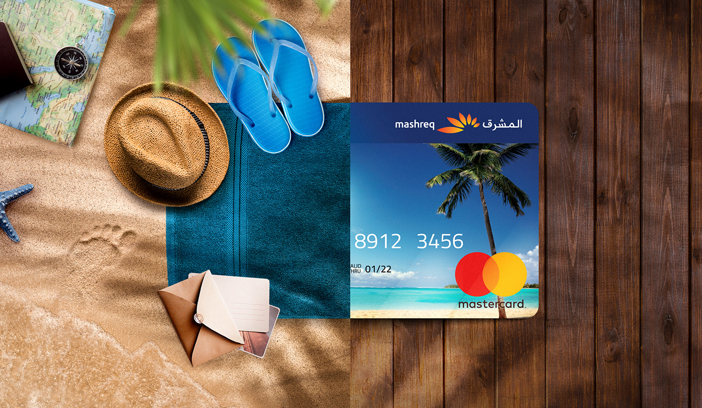 Bank beach card debit dine dubai egypt Mashreq Master sea