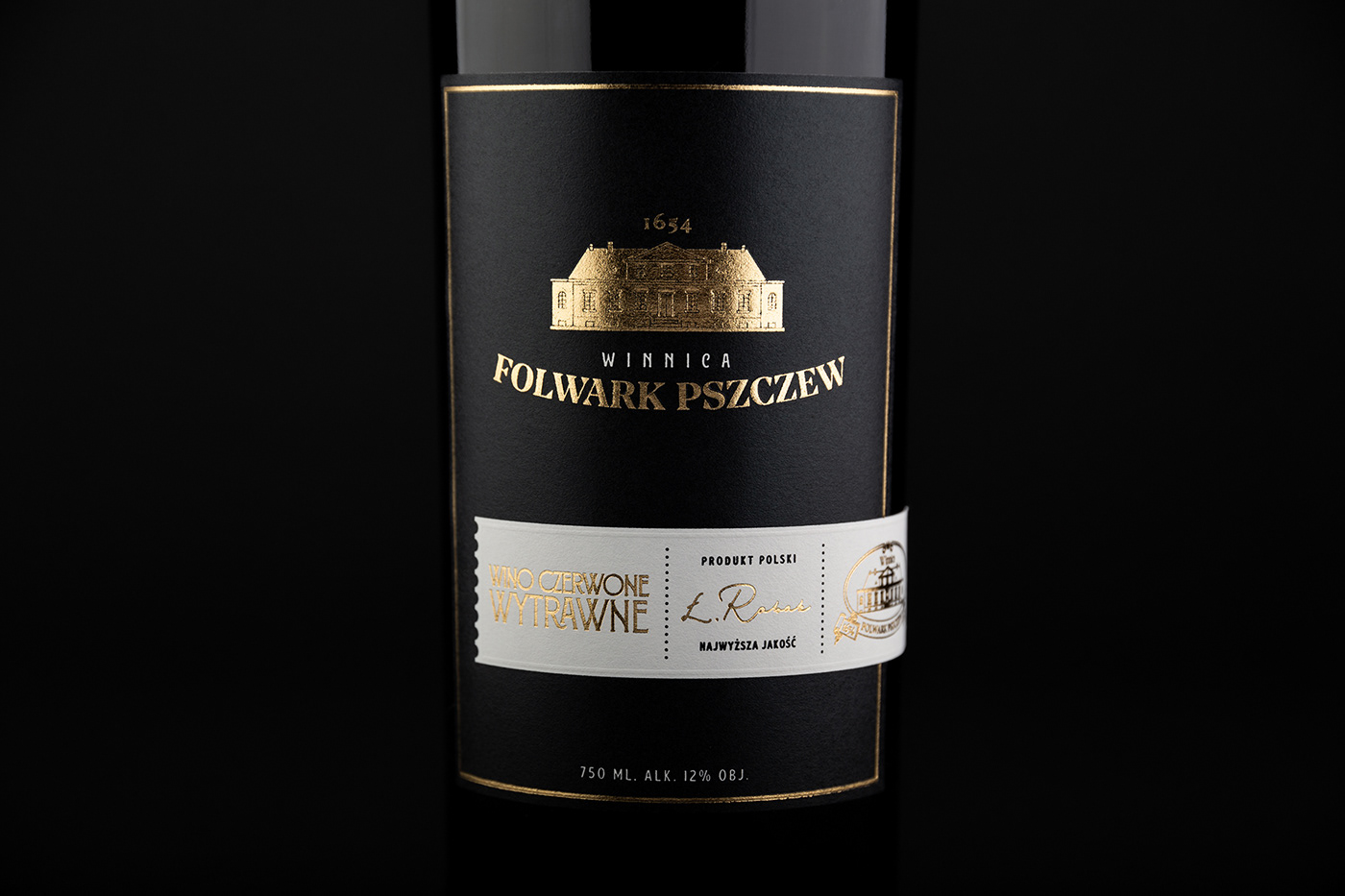 beverage foxtrot studio gold Label label design Packaging packaging design poland wine wine label
