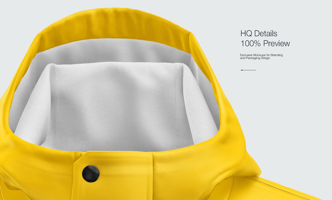 apparel Mockup Outerwear raincoat waterproof Windbreaker yellowimages