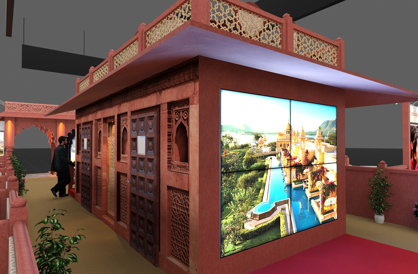 incredible India dubai Exhibition  stall booth pavilion Stand royal creative