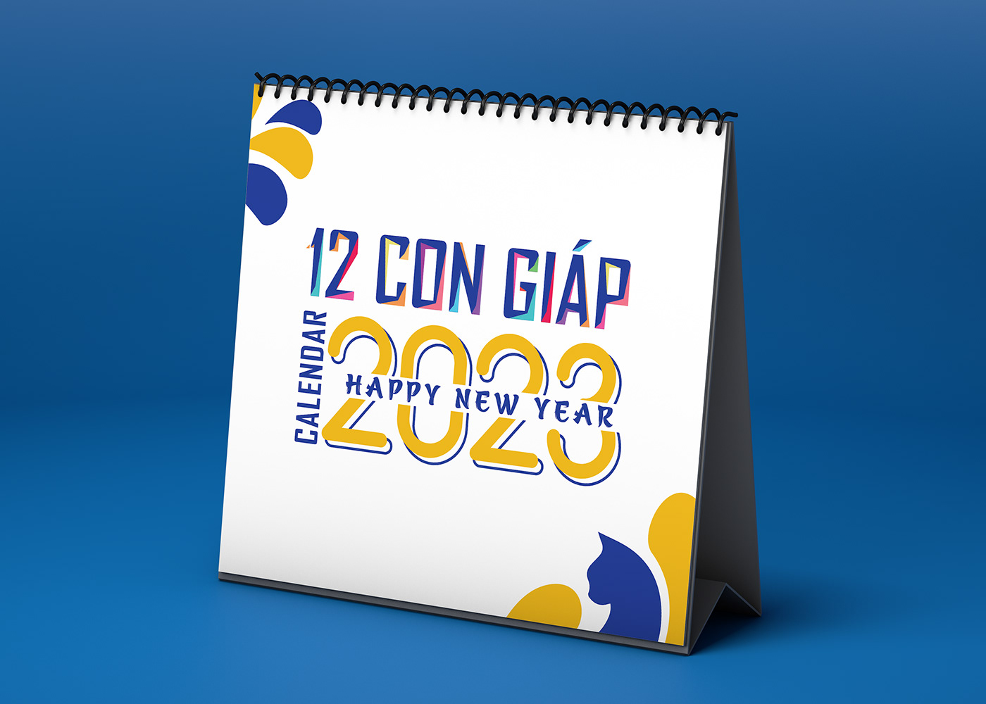 design stylized cartoon adobe illustrator zodiac happy new year 2023 calendar