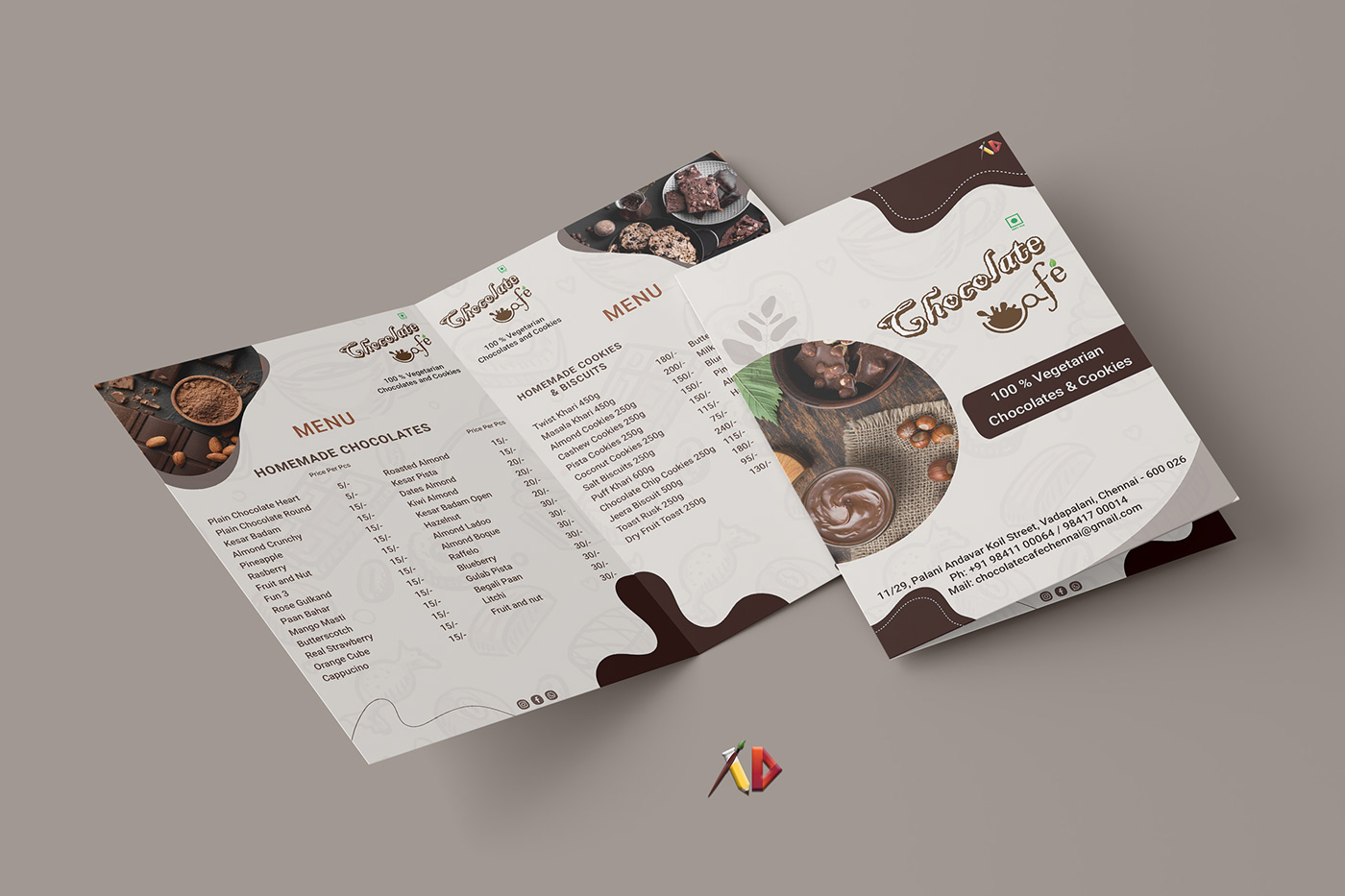 chocolatecafe design graphics homemade menu