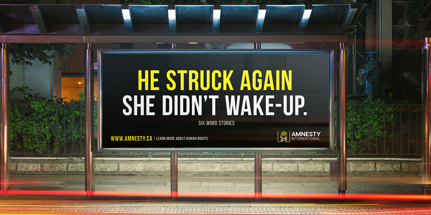 Advertising  amnesty billboard Bus Shelter campaign outdoor advertising story