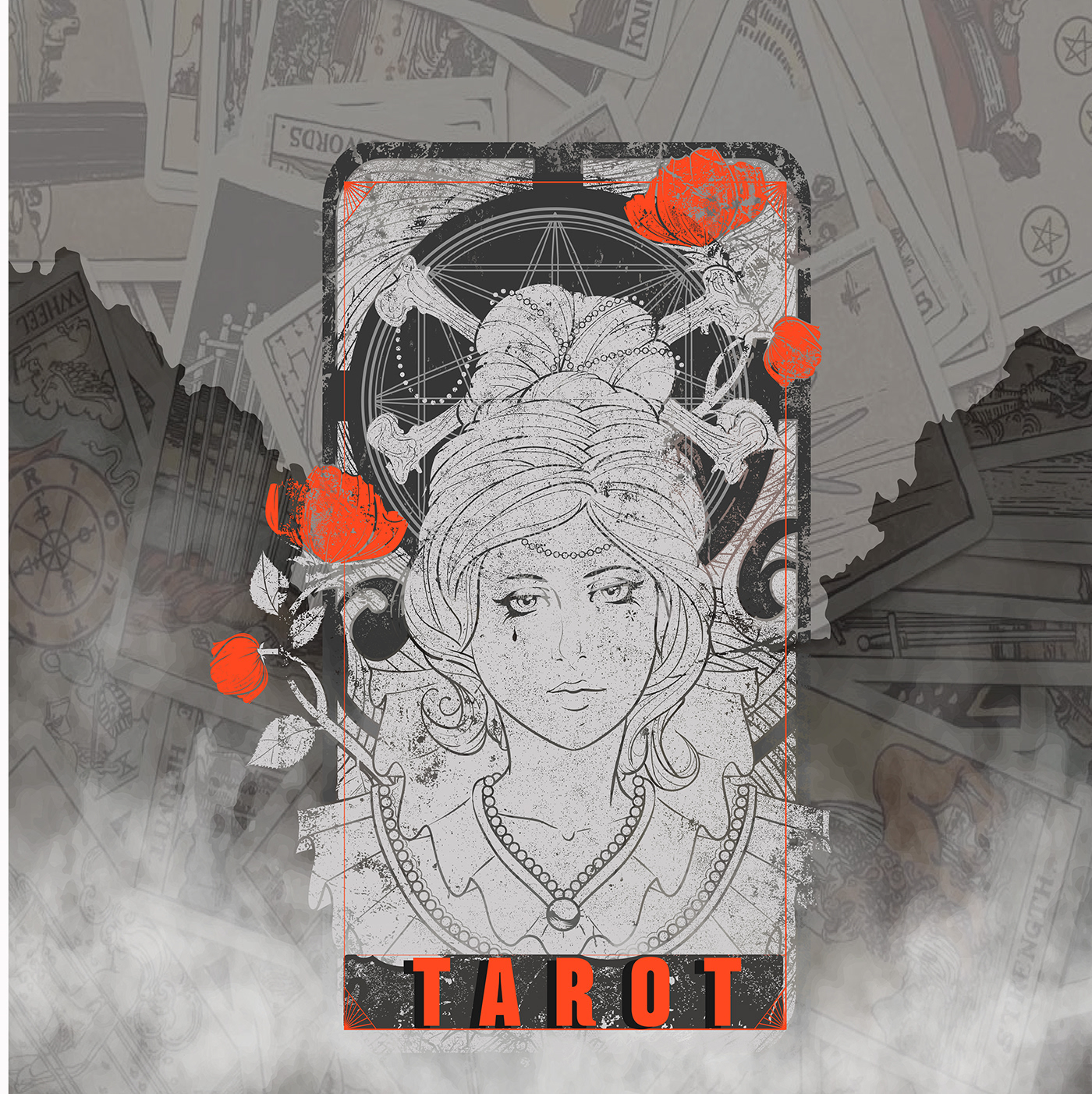 akbum cover artwork cards Digital Art  suffering tarot card Tarot Cards tarot deck tarots watercolor