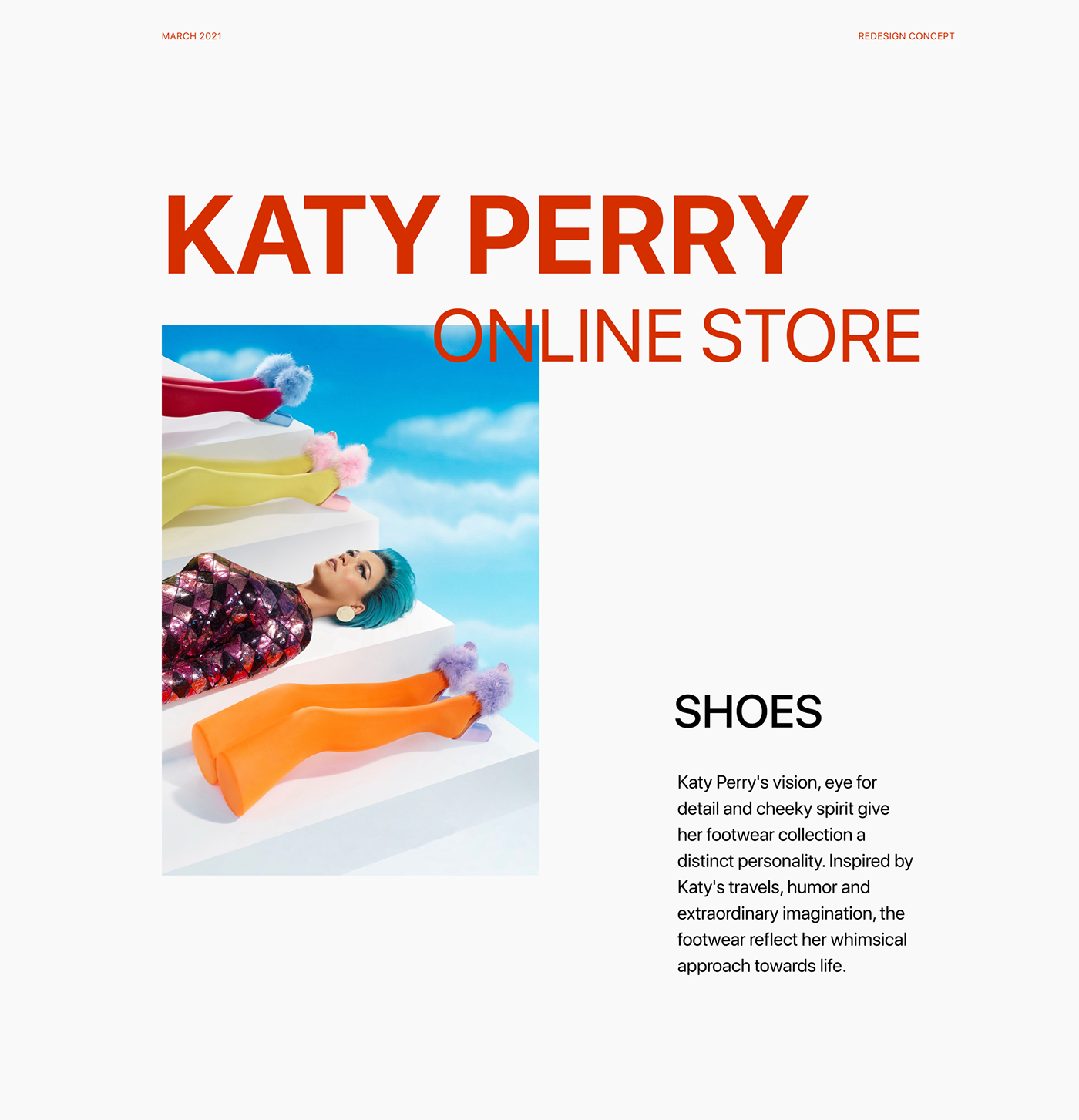 design e-commerce Katy Perry market Online shop online sotre shoes shop store Web Design 