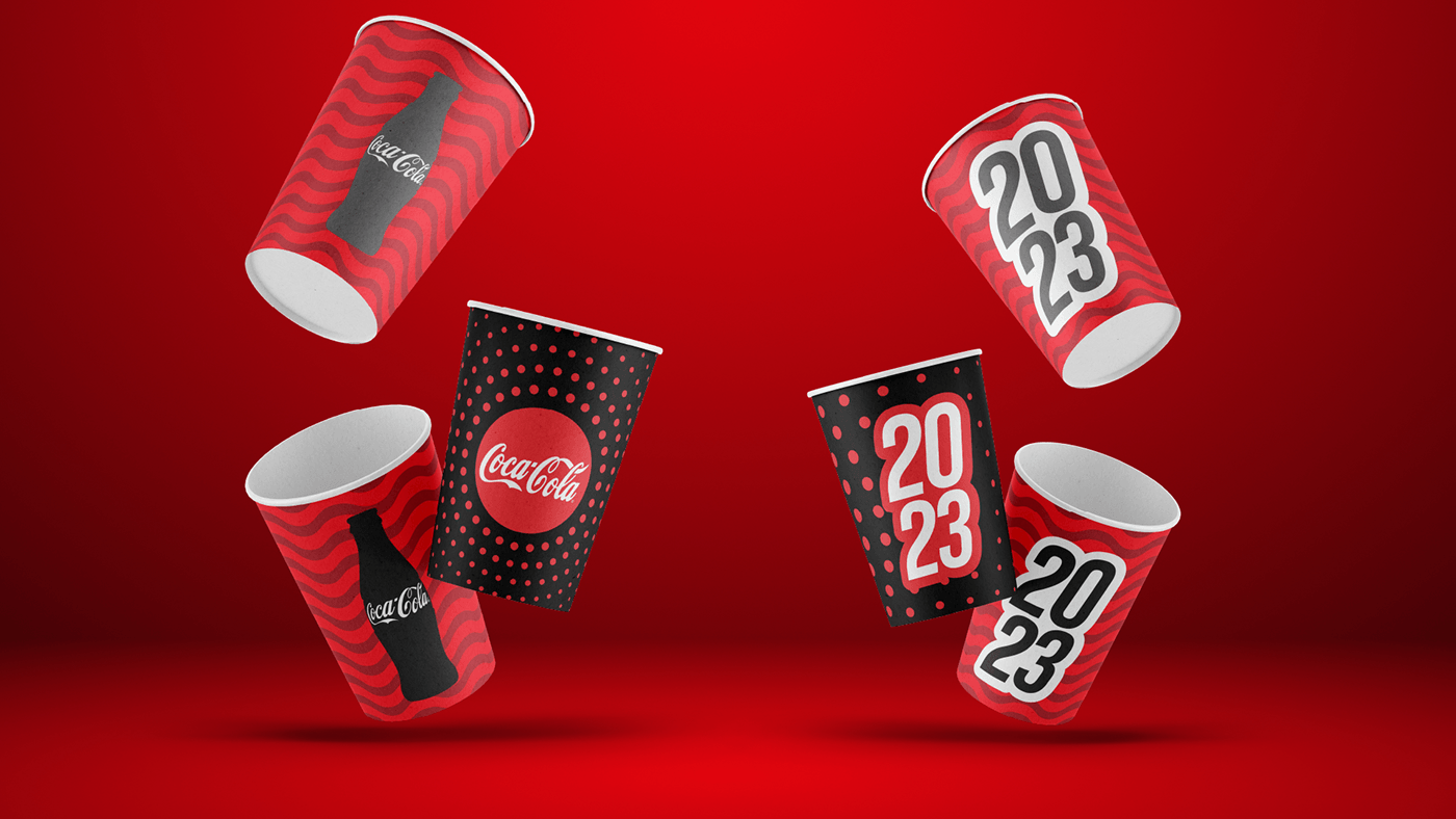 design Coca-Cola branding  Packaging product design  chaleao coposdepapel farofadagkay milkymoo papercup