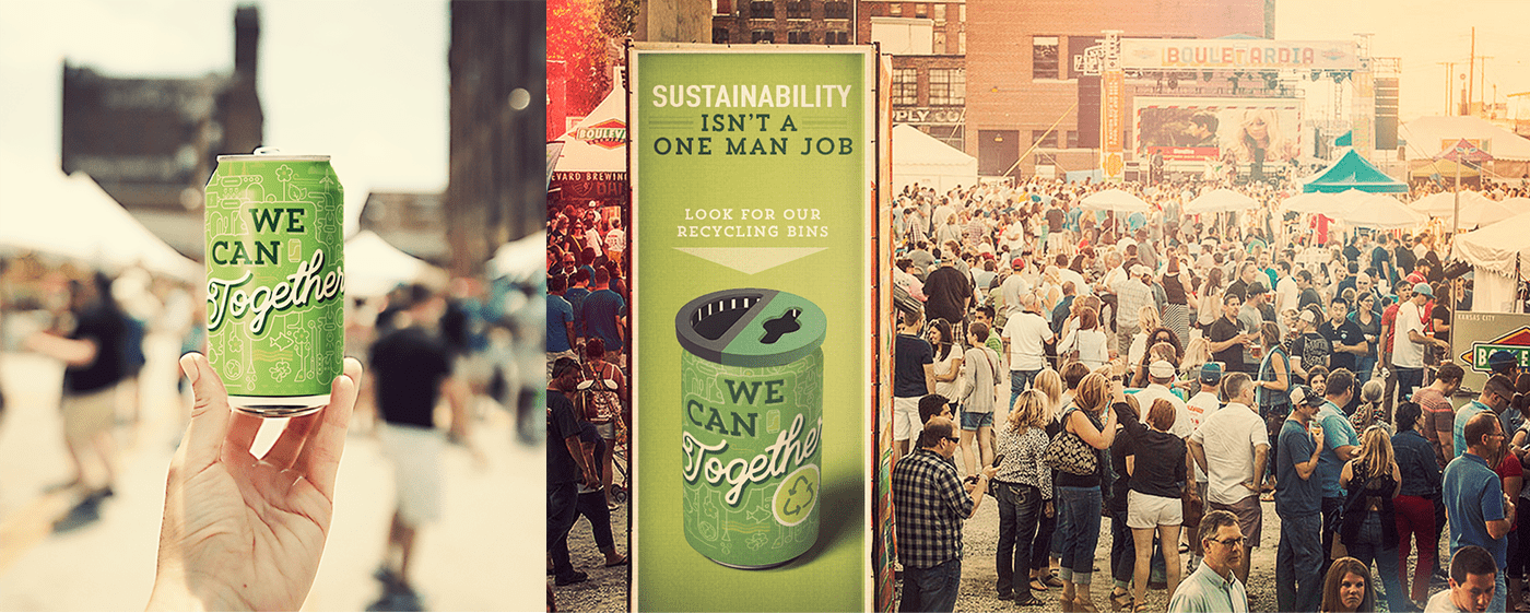 cans recycling recycle aluminum Aluminum cans green beer beer festival Advertising  branding 