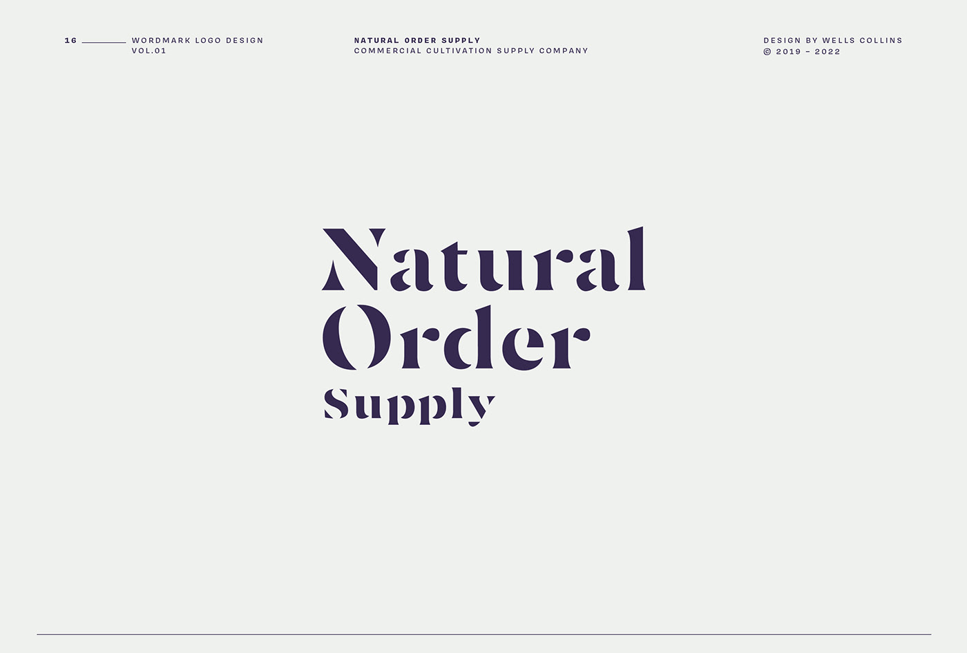 Stencil logotype design for Natural Order Supply