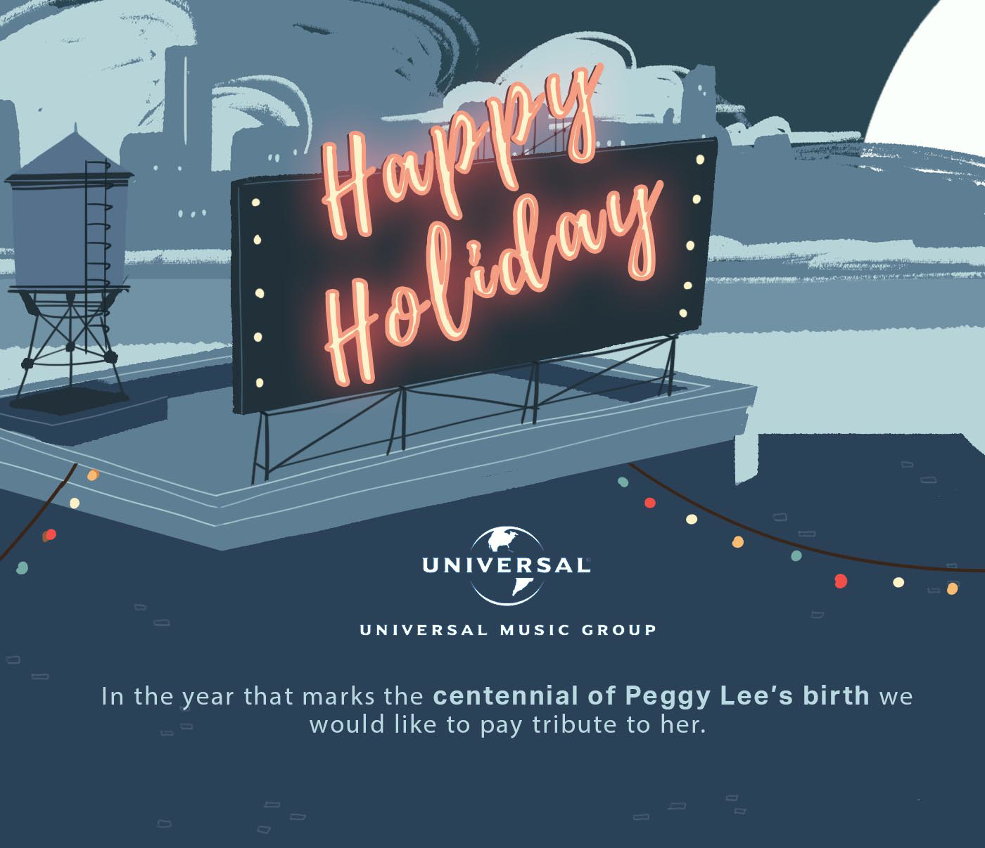 animation  Christmas family Holiday music video Peggy Lee Retro New York xmas