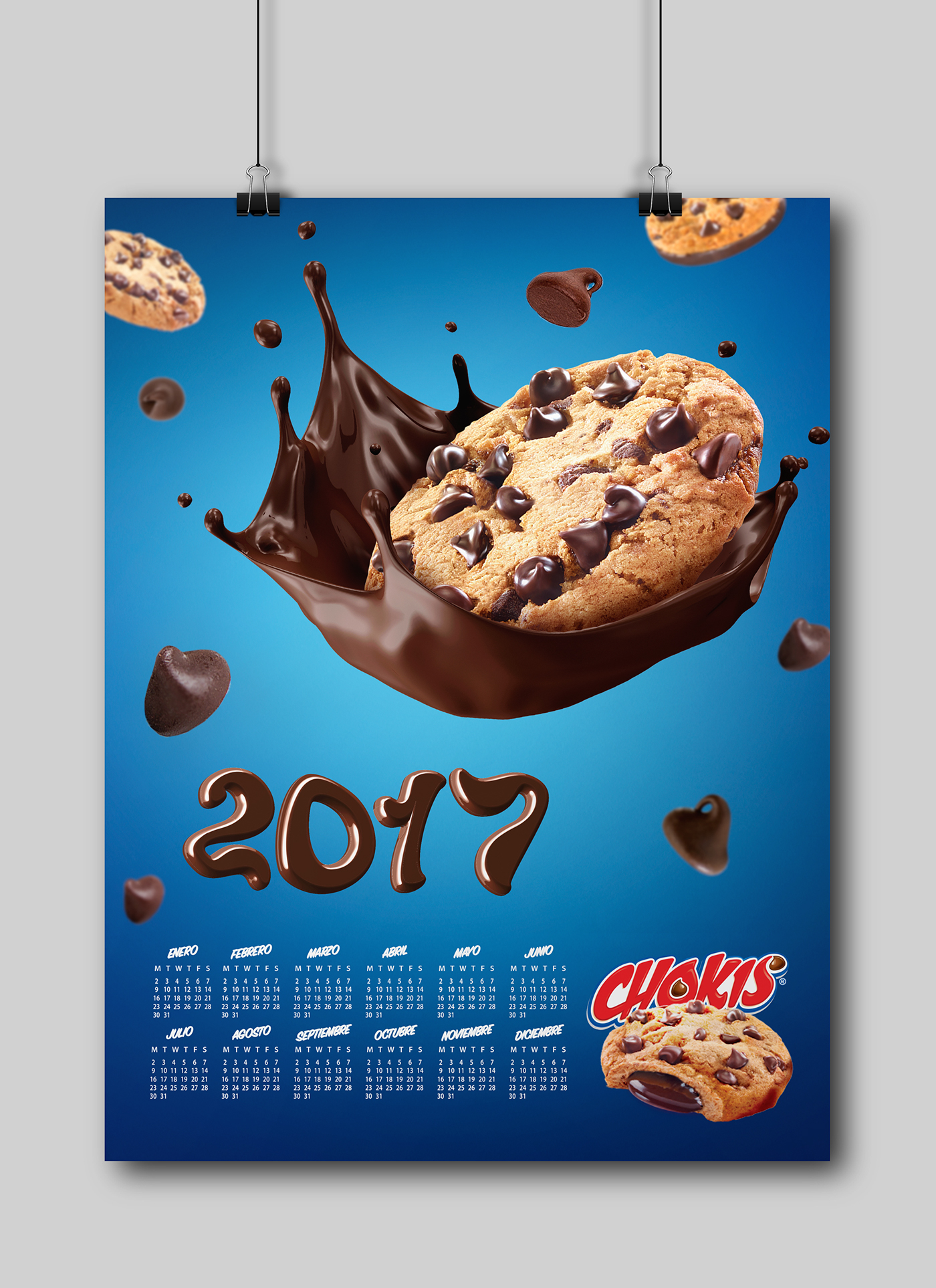 gamesa cookies Advertising  calendar emperador chokis ad Photography  Promotional