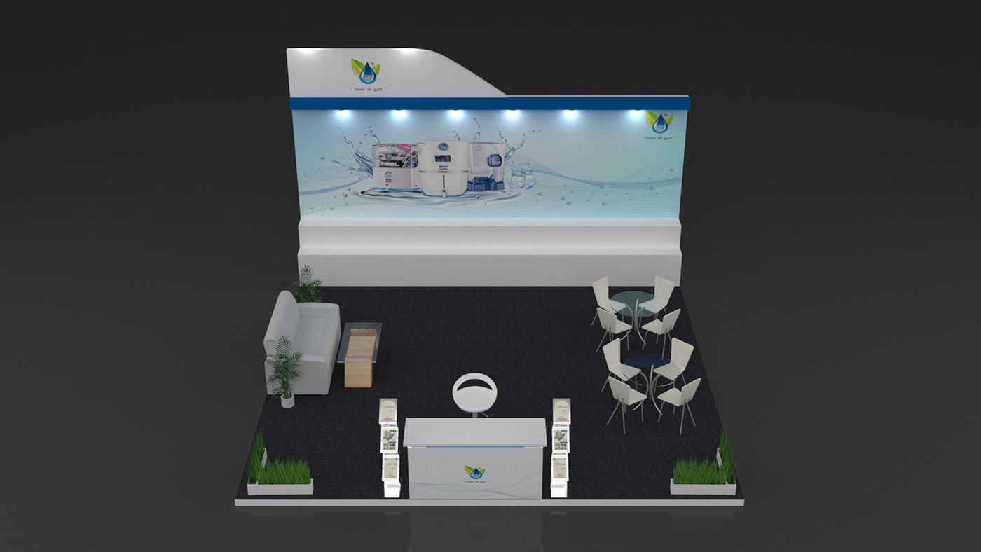 3D 3ds max Exhibition  design sizes small water Nature