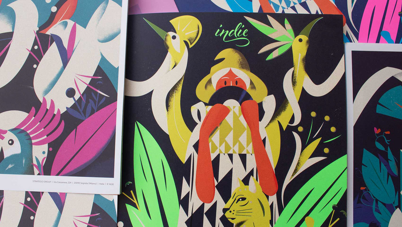 animals editorial design  fluo ILLUSTRATION  vinyl