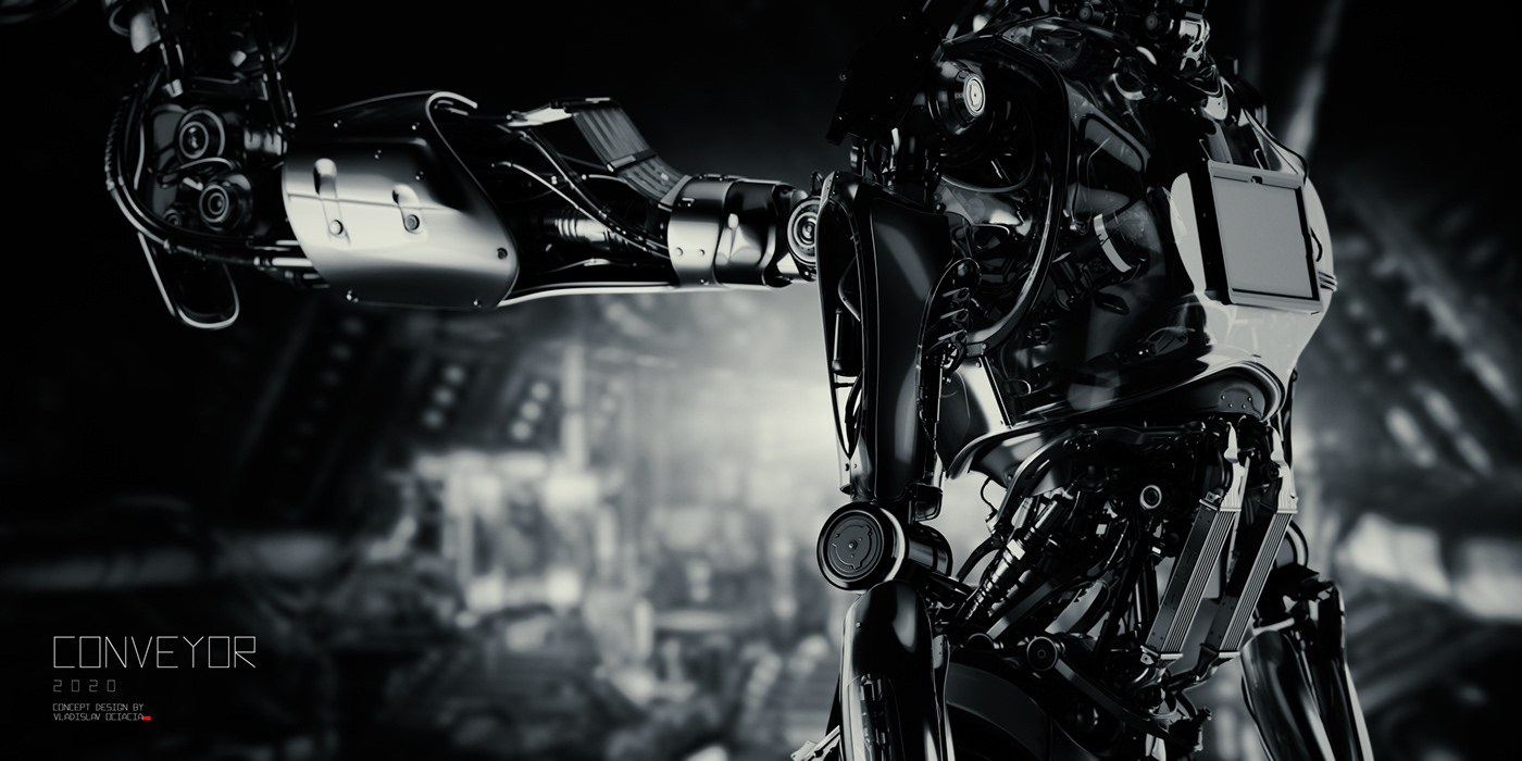 artificial Cyborg dark factory futuristic manufacturing replacement robot robotic Scifi