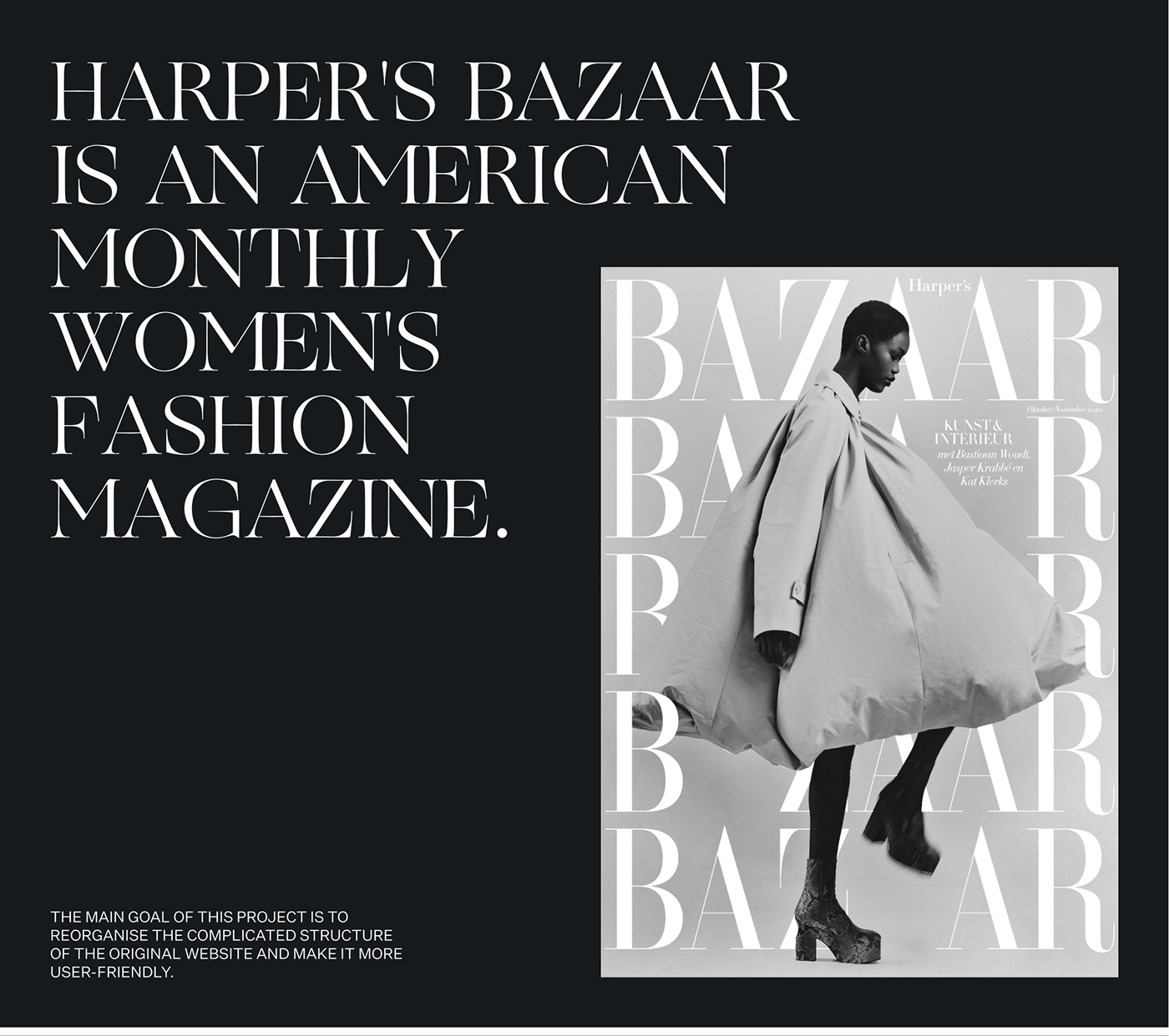 Celebrity Fashion  Harpers Bazaar magazine marketing   news newspaper ui design uprock