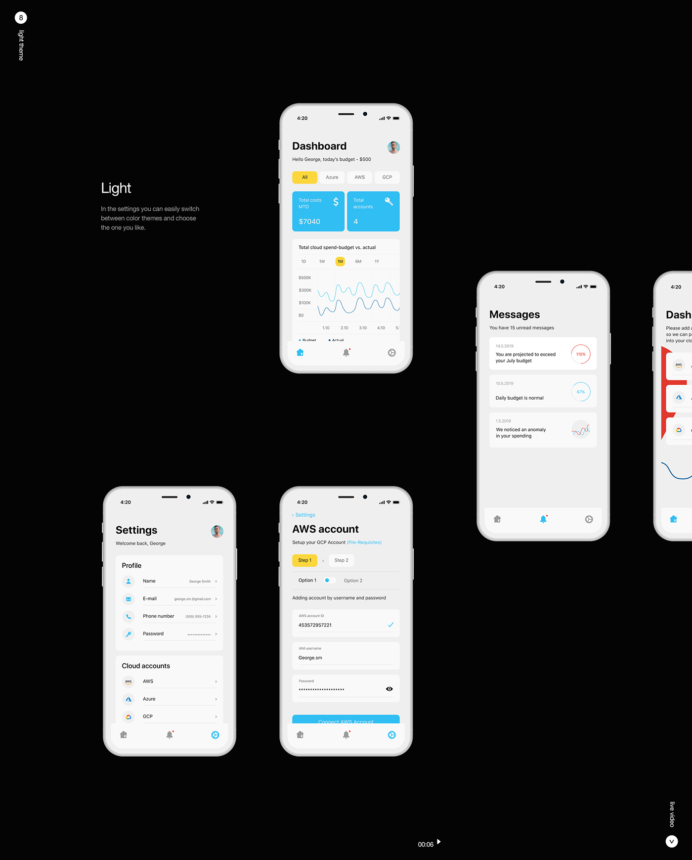 Analysis app app design application cloud management minimalistic mobile savings
