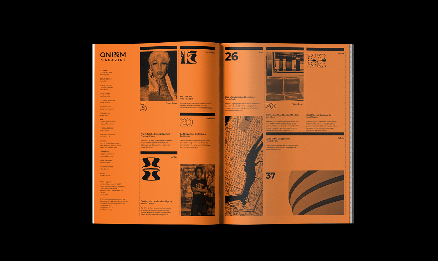 graphic design  magazine print print design  typography   cover editorial type New York Travel