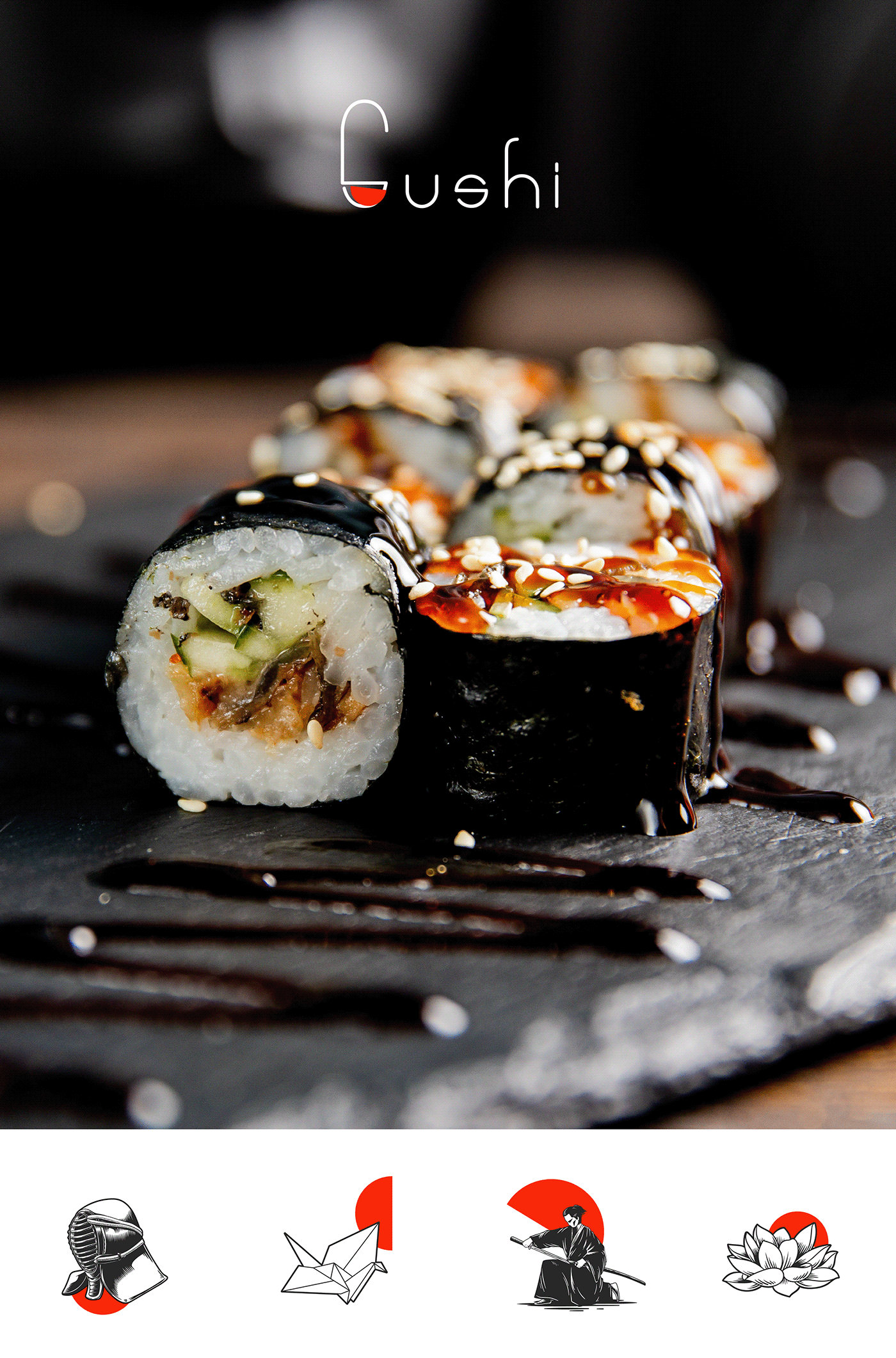 brand colors design Food  image japanese publicité Sushi