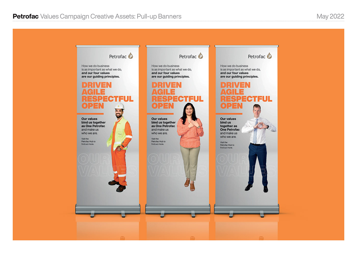 culture desktop background email template internal comms Petrofac posters Pull-up Banners screensavers Sharepoint Values