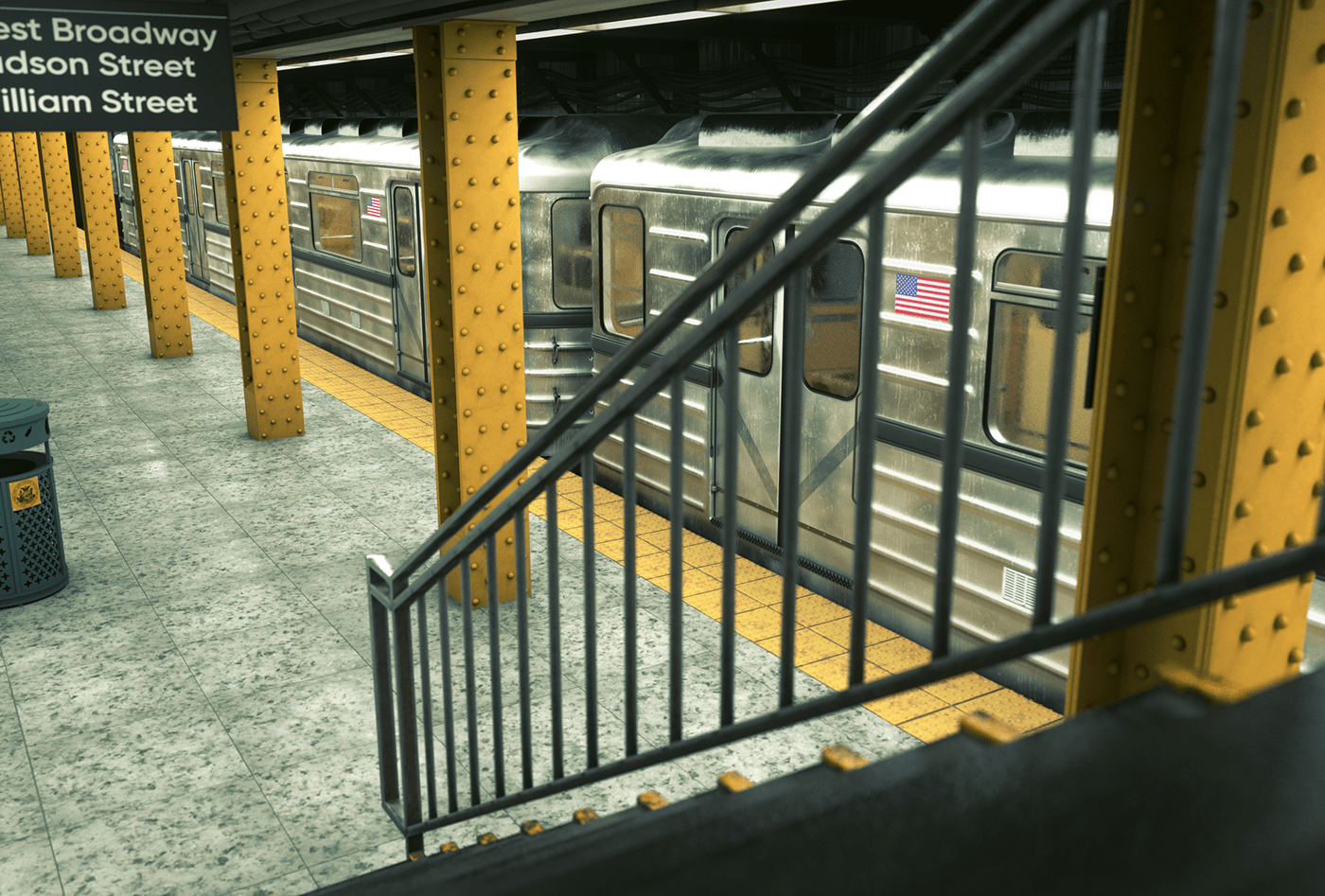 STATION train subway underground New York city Urban nyc