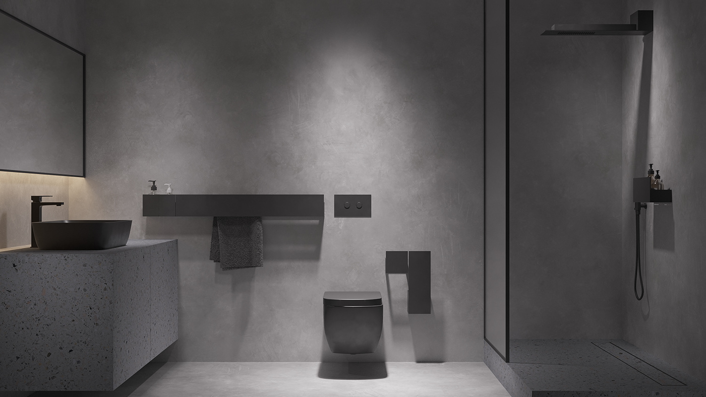 3dsmax 3dvisa animation  bathroom Interior interiordesign mimimalism visualization