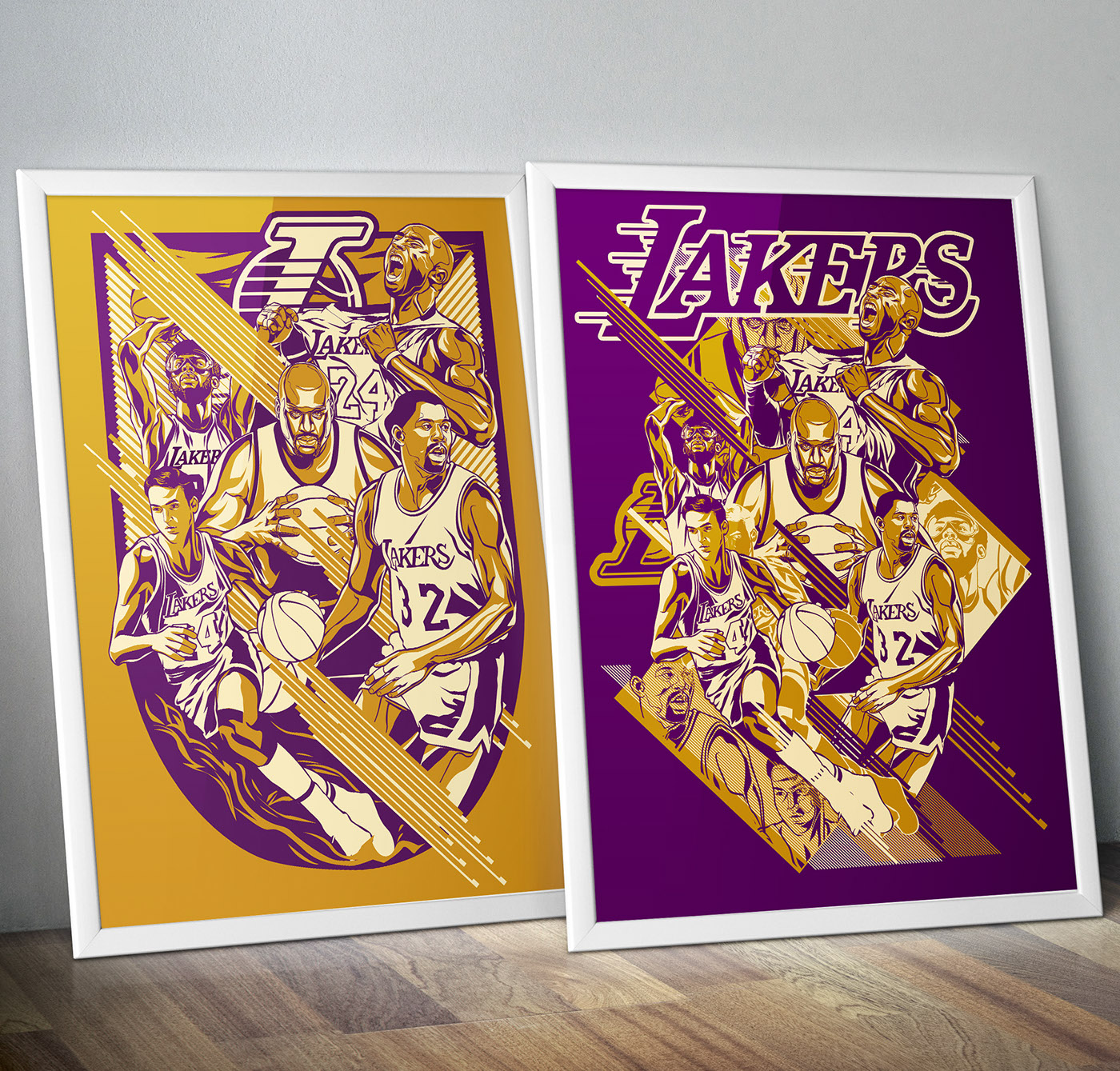 Los Angeles Lakers NBA Team Lakers Kobe Bryant ILLUSTRATION  vector art