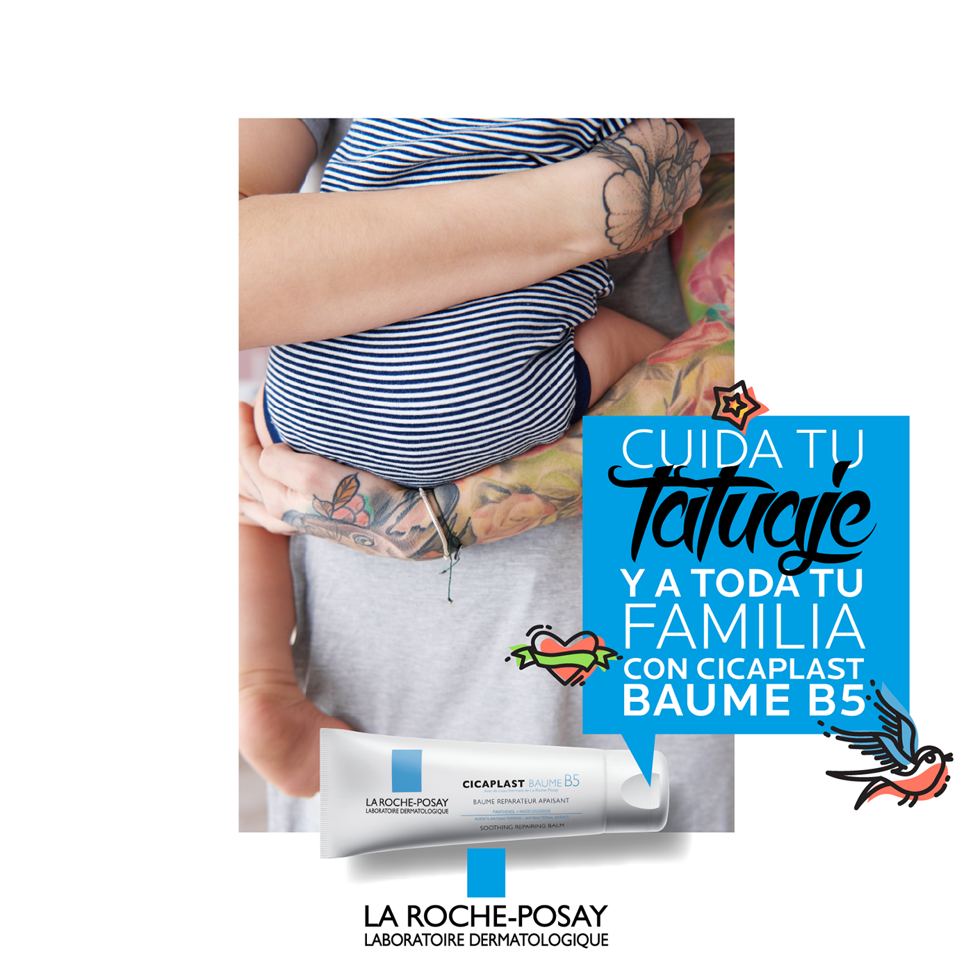 La Roche-Posay cicaplast social media facebook twitter tattoos skin Sensitive Skin dermatology Cosmetic