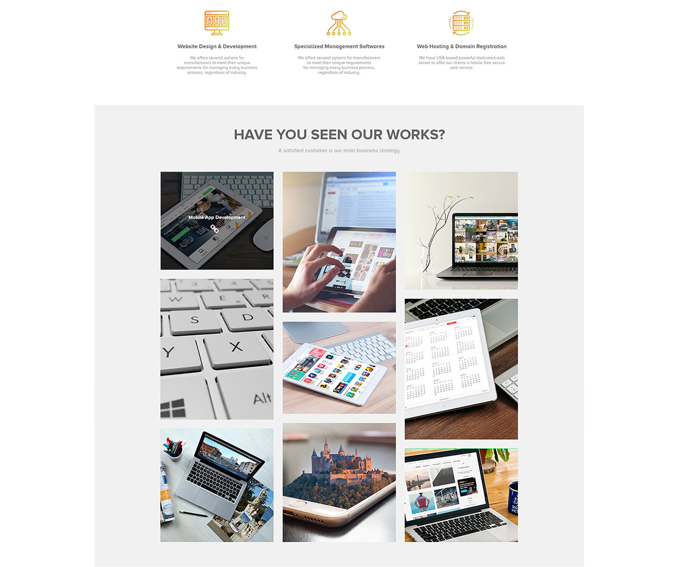 free template Website single page website landing page Web Template psd