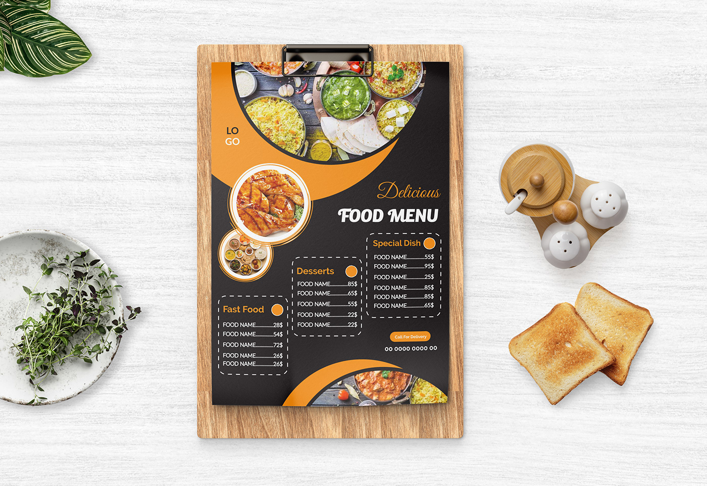 Food  restaurant menu flyer Social media post marketing   adobe illustrator design vector new
