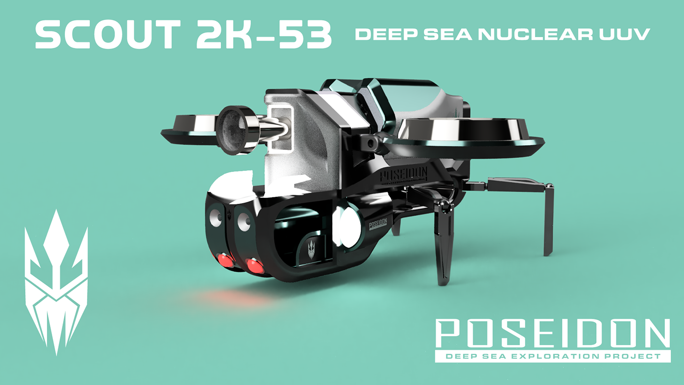 submarino submarine futuristic conceptual design 3d modeling futurista poseidon uuv
