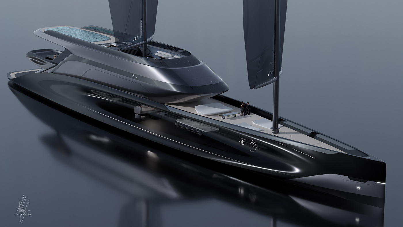 yacht design industrial design  product design  car design future automotive   sketch Drawing  ILLUSTRATION 