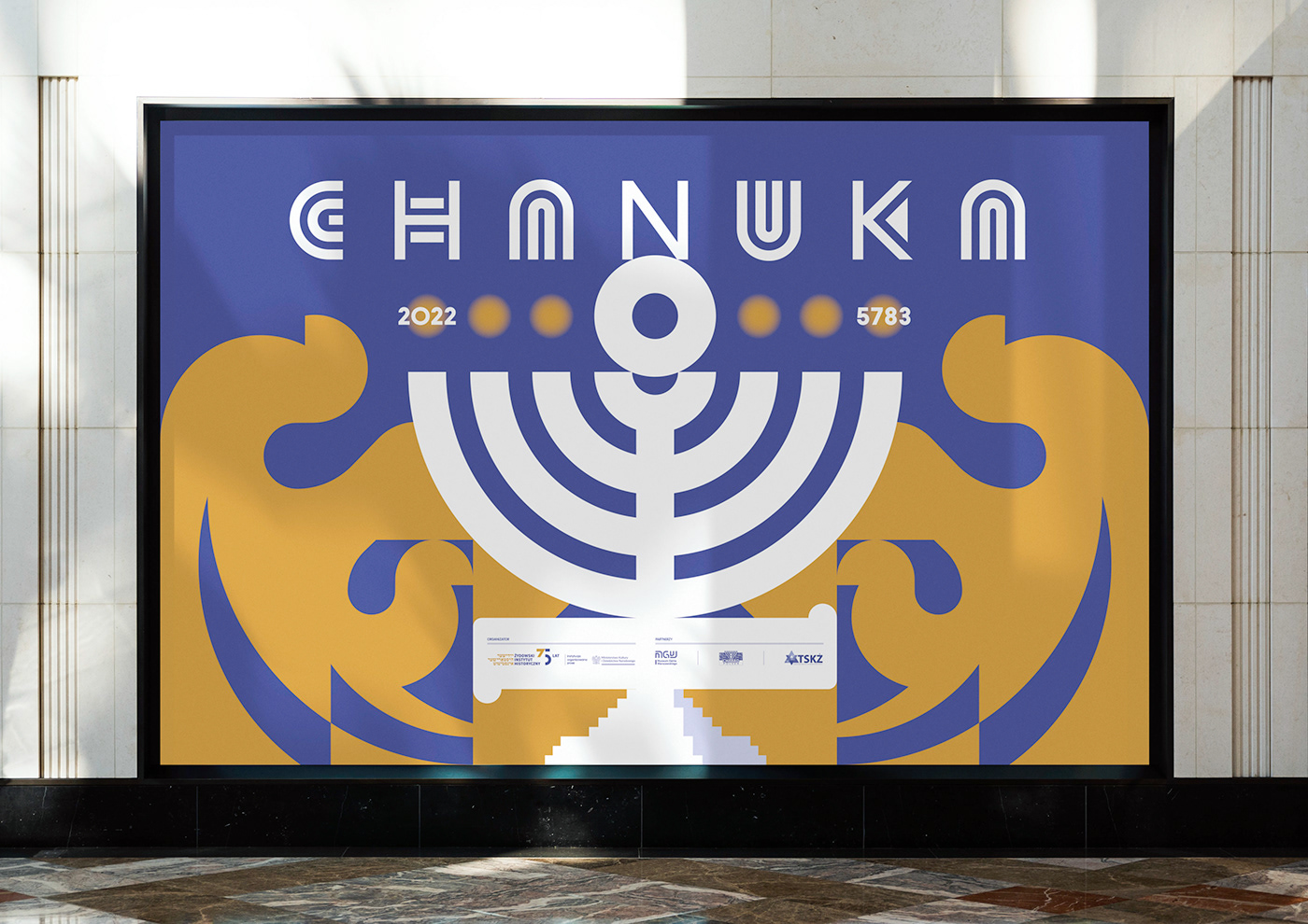 celebration chanuka Event hanukkah historical jewish Jewish History print typography   visual identity