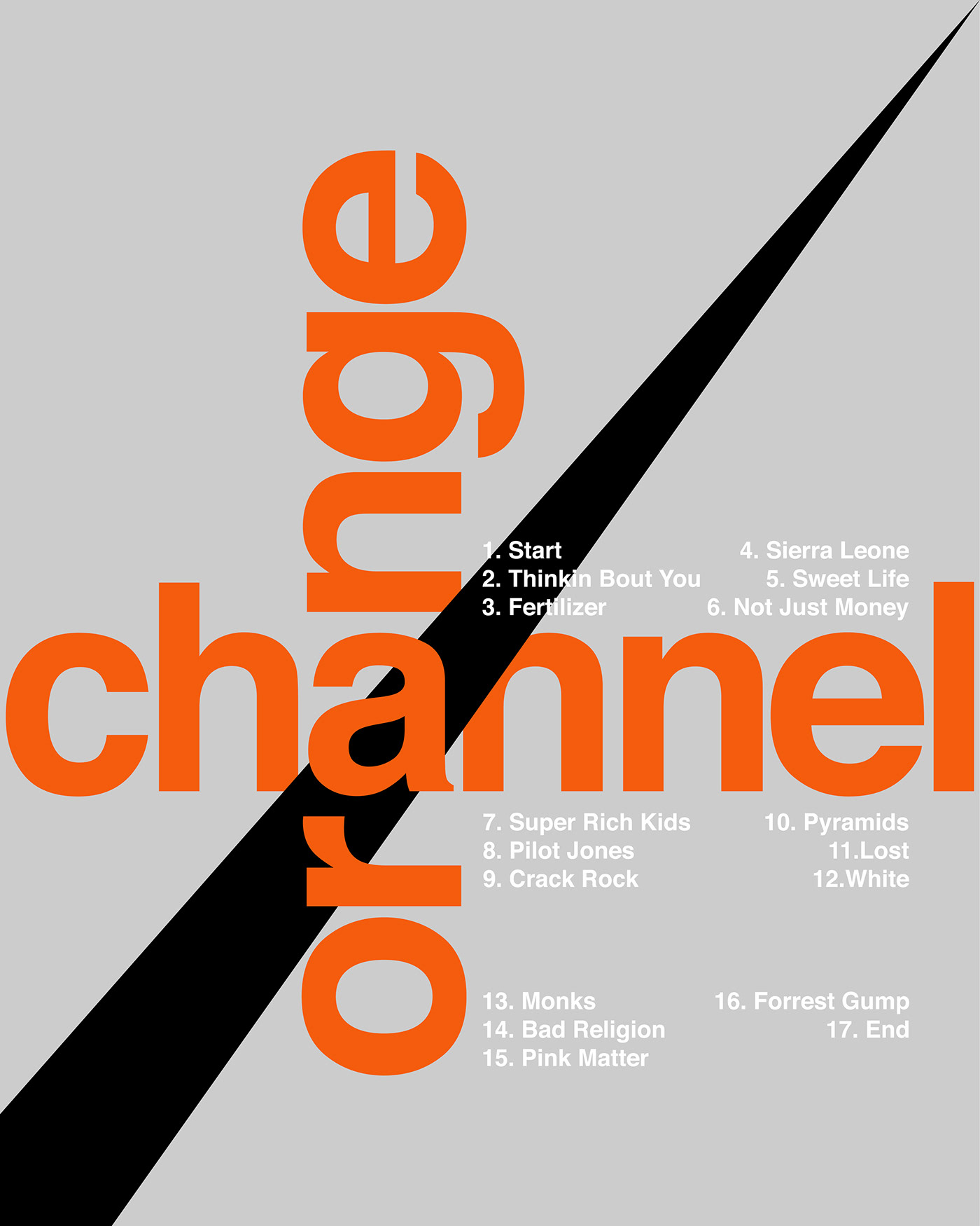 Album Channel frank ocean graphic design  orange swissposters tracklist