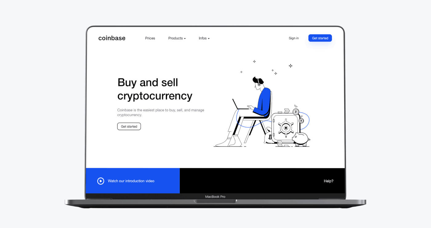 Coinbase crypto landing page redesign UI ux