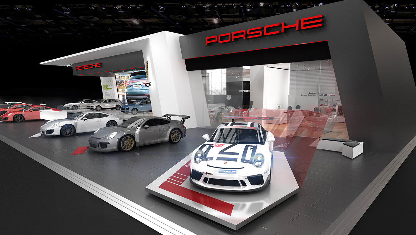 autoshow Exhibition  trade fair Porsche porsche stand booth Porsche 911 Porsche USA