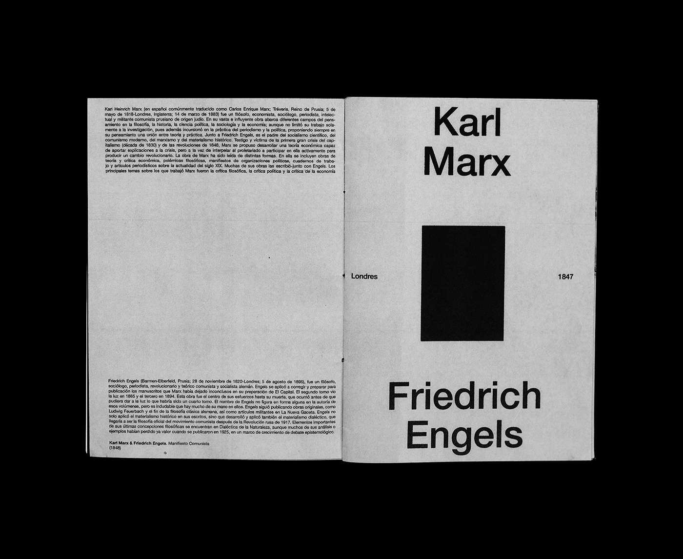 editorial grid typography   fanzine uba Gabriele Fade manifiesto comunista