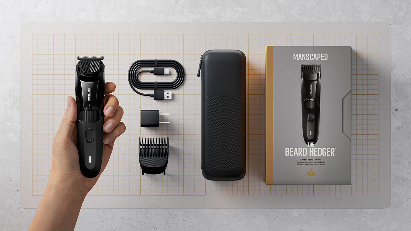3D animation  barbershop beard CGI manscaped Miagui motion graphics  product Trimmer