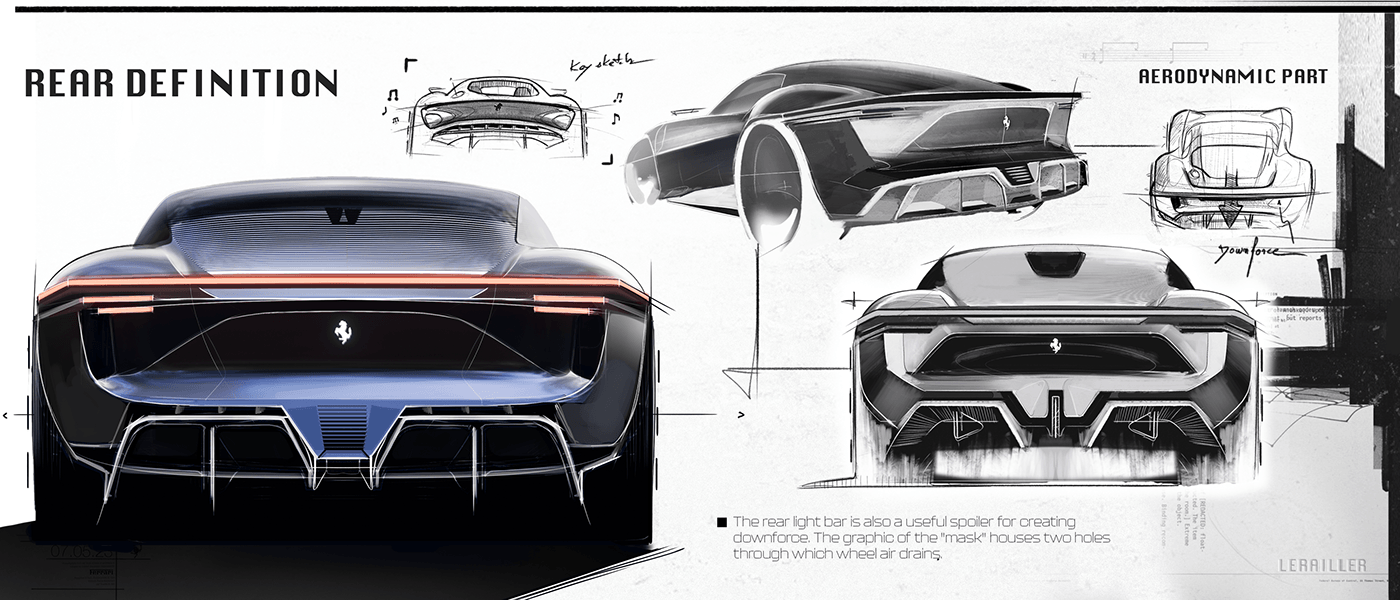 car design cardesign FERRARI CGI modeling sketch Alias automotive   industrial design 
