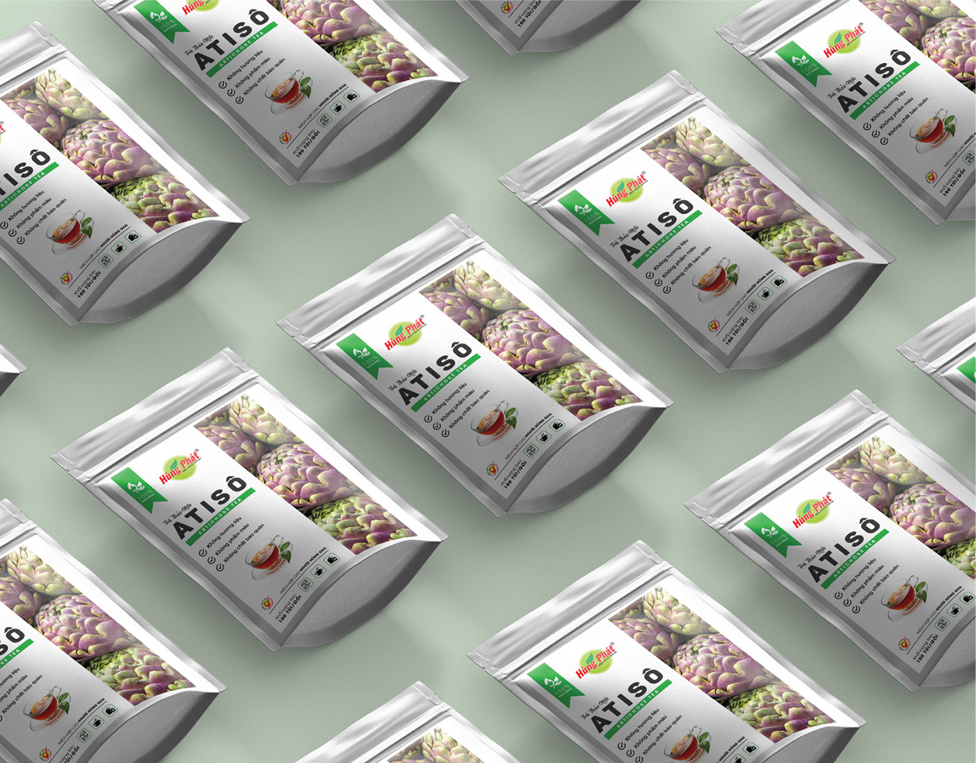 tea packaging design Packaging rebranding Packaging redesign artichoke vietnam Bao bì Food  beverages