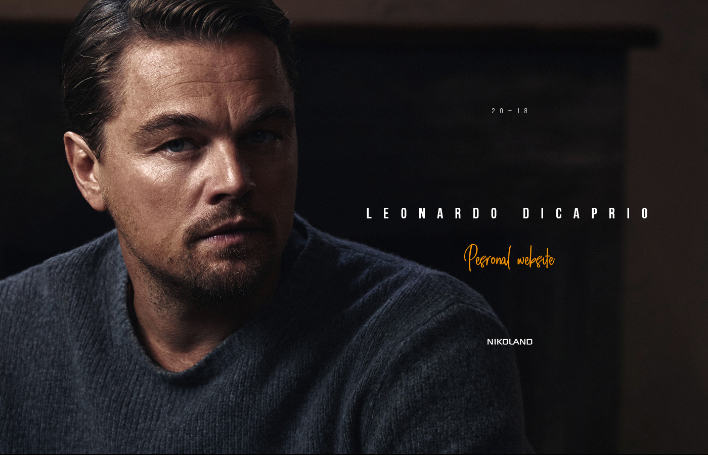 Web Webdesign design Leonardo personal Website actor movie Film  
