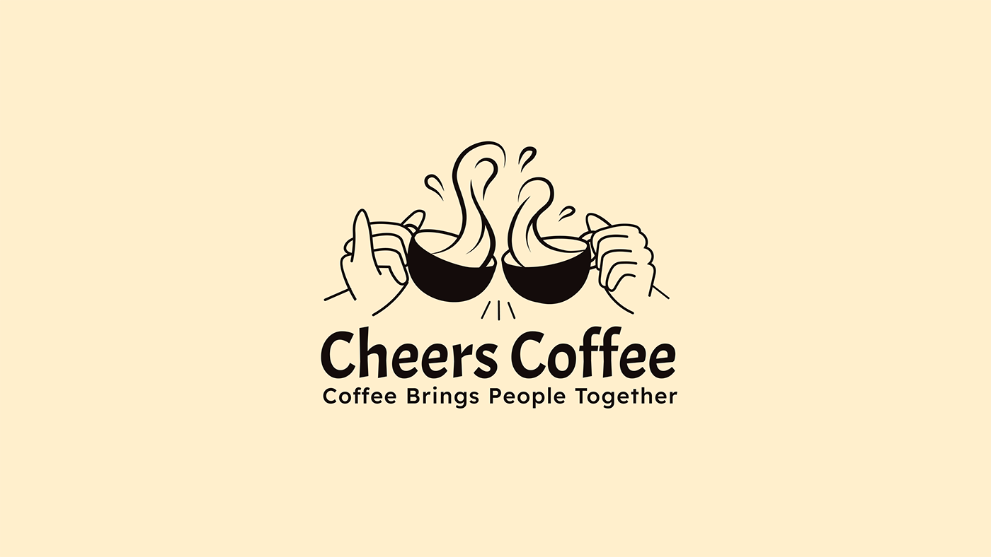 logo identity Coffee coffee logo cheers branding  visual identity Brand Design design coffee identity