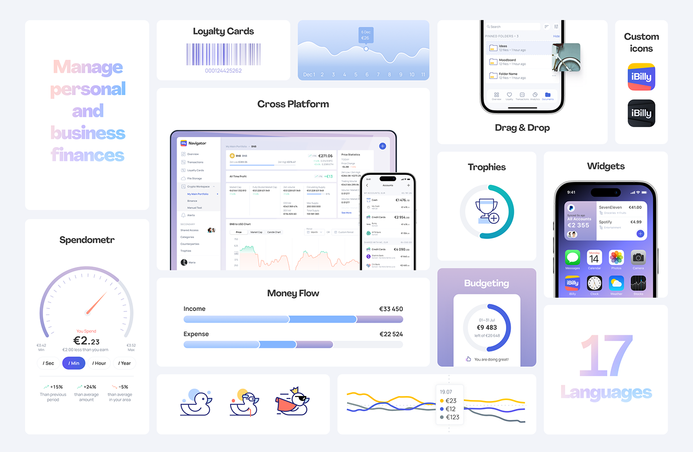 finance Fintech graphic design  Mobile app motion design product design  user experience user interface Web Design  Website
